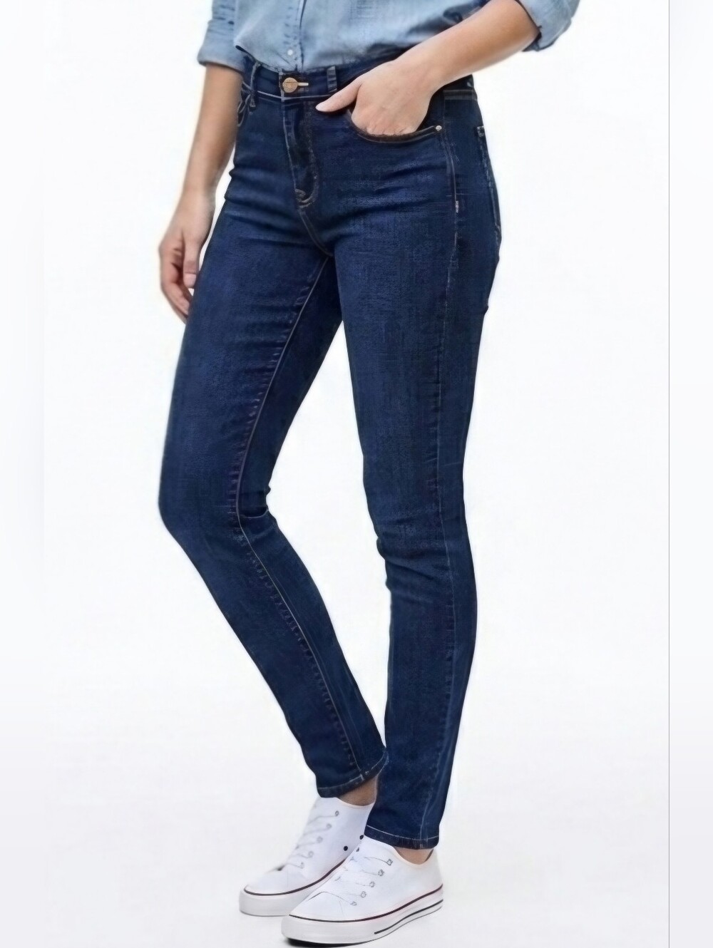 Levi’s Classic Mid Rise Skinny Jeans Dark Wash Stretch Denim